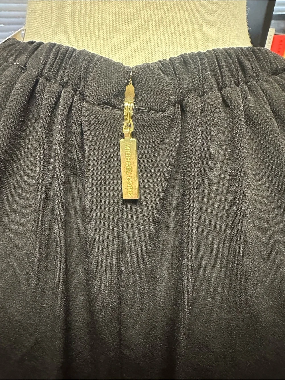 Michael Kors Black Halter Neck Chain-Detail Dress